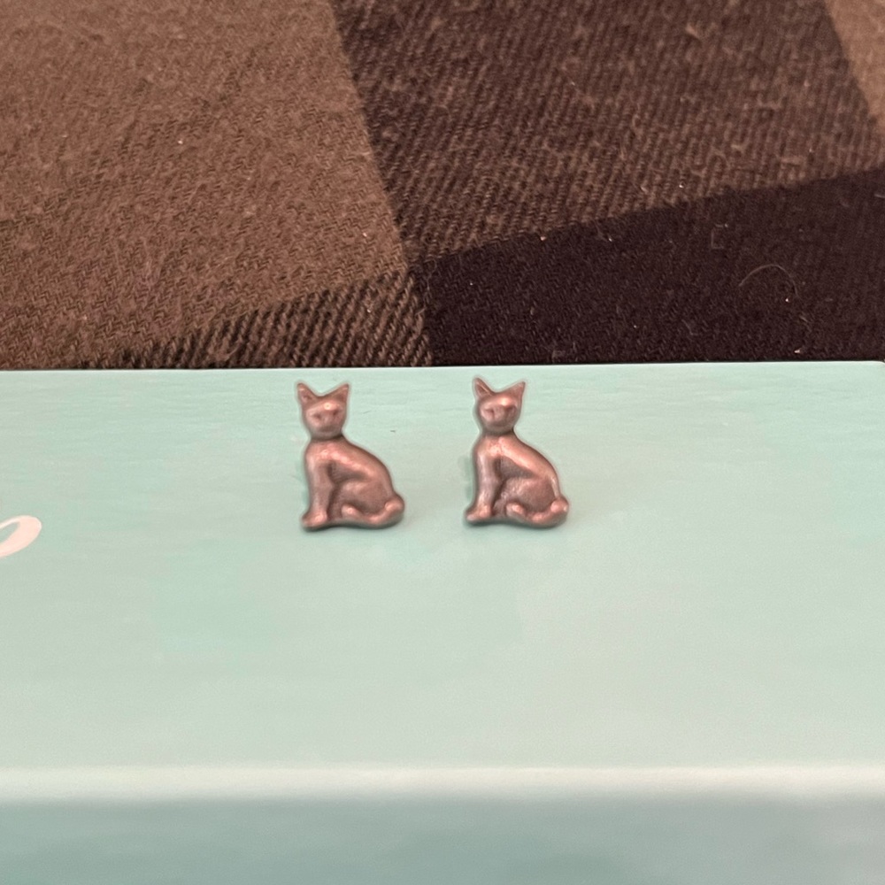 Silver cat studs
